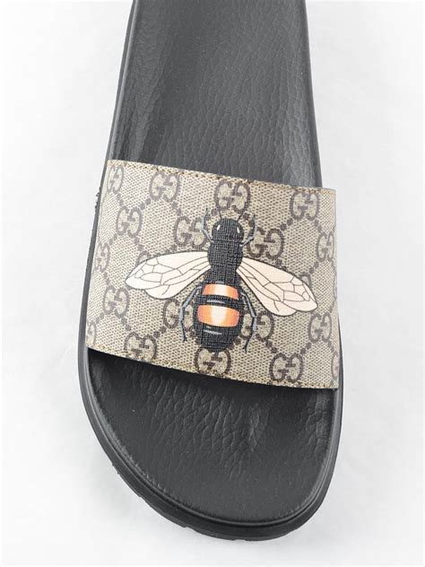 bee print gucci slides|cheapest Gucci slides.